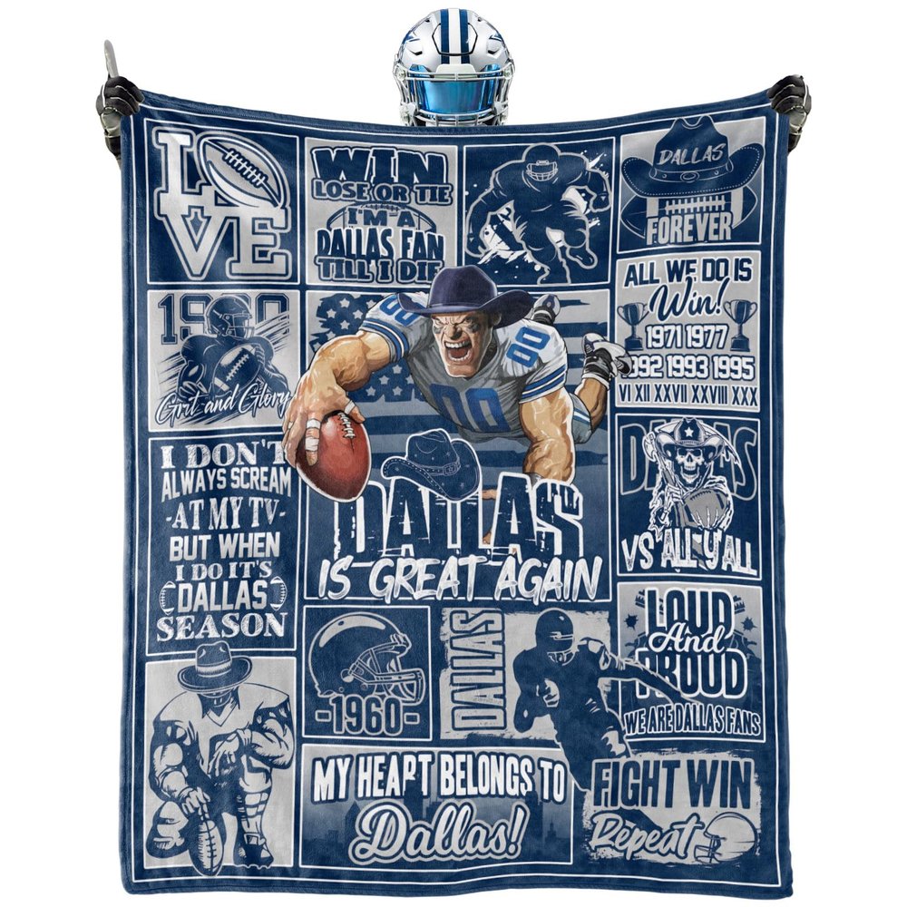 BTHRRW Football Blanket Plush Football Lovers Fan Gifts for Men Women Sport Team Color Style Cozy Flannel Sofa Couch 80"x60".