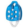 NewDoar 30 KN CE Certified Large Rescue Pulley Double Sheave with Swing Plate for Outdoor Mountaineering Rock Climbing Rescue(Blue 1pcs)