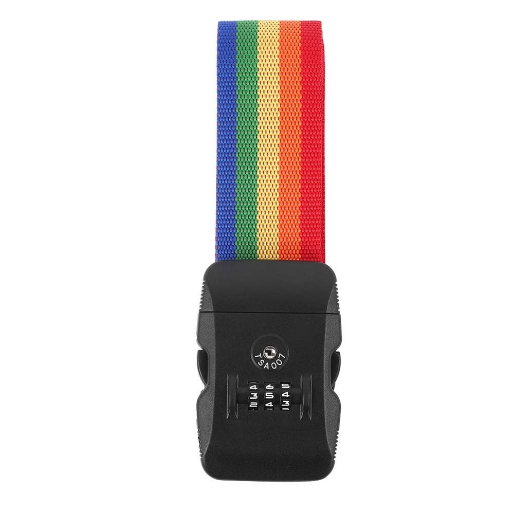 Acouto Luggage St Straps Travel Suitcase Belt with TSA Combination Lock in Black and Red Colors Se and Easy Packing for Travel Prime Available (Colorful Ribbon)