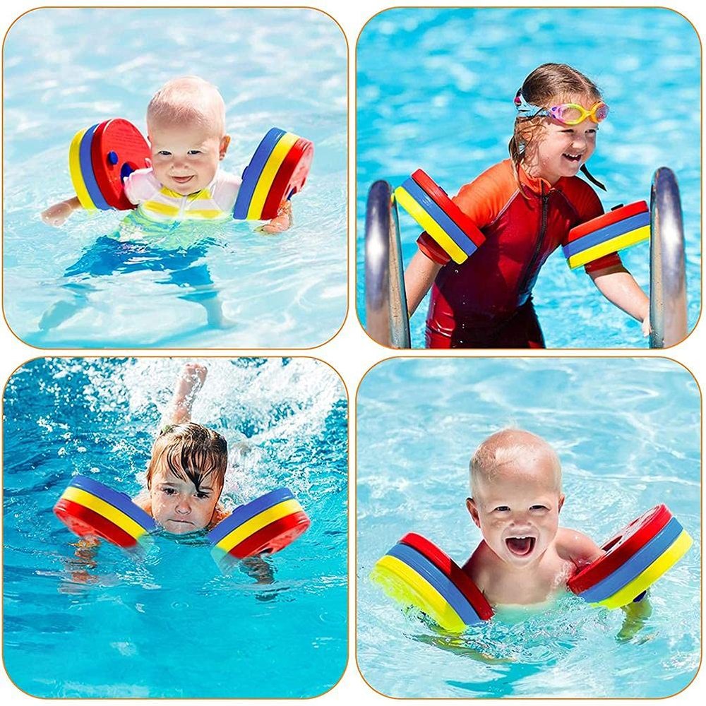 6PCS Arm Discs EVA Foam Swimming Aid for Discs for Beginners Pool Ing Equipment (Rainbow Meteor)