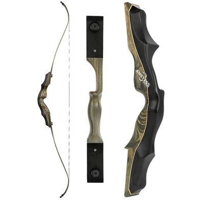 HNZMDY 62" Takedown Recurve Bow for Adults Beginner 20-60lbs American Hunting Bow Right Handed Longbow for Hunting Target Practice (only Bow, 45 lbs)