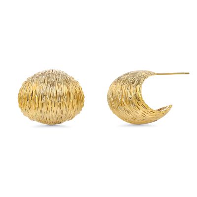 18K gold plated Chunky Statement Earrings for Women by SNGIA, Small Handmade Trendy Stud Ball Shape Jewelry Gifts, Round Textured Huggies Fashion Button Earrings Accessories, Vintage Hammered Thick Circular Nickle Free Cuff Huggie Earrings.