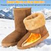 iMounTEK Winter Boots for Women Faux Suede Water Resistant Snow Boots Mid Calf Boots Ankle Boots Women's Winter Snow Boots with Warm Fur Lined Comfort Short Booties view 3