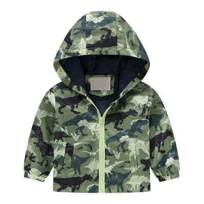 Toddler Boys Girls Zip Hooded Jacket Kids Children Spring Fall Winter Casual Wind Printing (Camouflage, 12-18 Months)