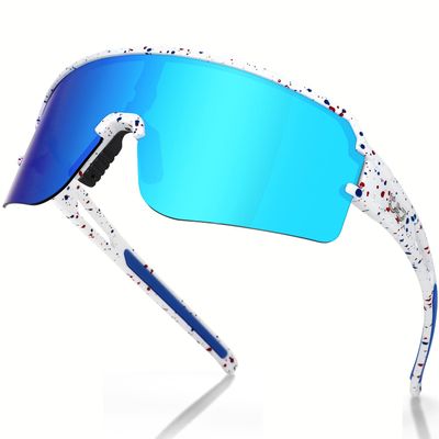 FMY Polarized Cycling Glasses Sports Sunglasses,UV400 Protection Eyewear Baseball Running Fishing for Men Women Youth