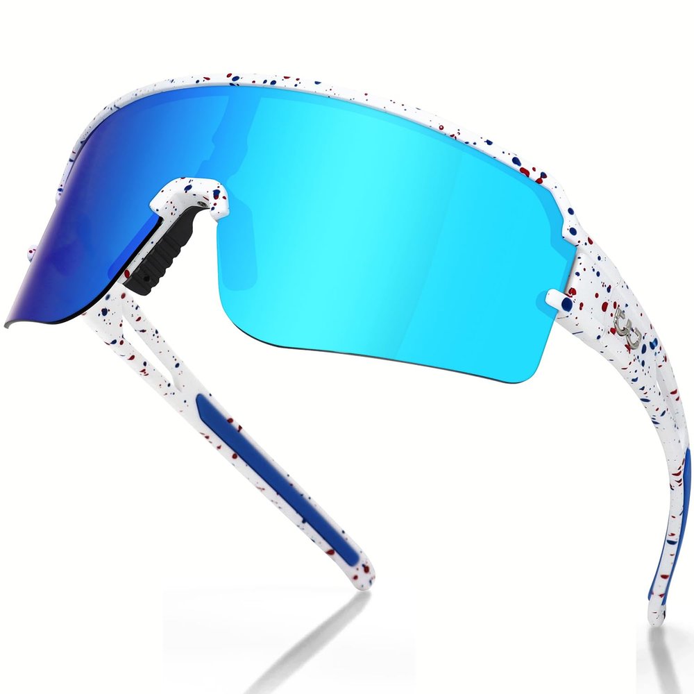 FMY Polarized Cycling Glasses Sports Sunglasses,UV400 Protection Eyewear Baseball Running Fishing for Men Women Youth