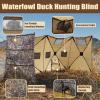 Hunthor 4 Panel Duck Blind Hunting Tent with Dog Door, Pop-Up Waterfowl Blind for 3-4 People, Durable Field Duck Dove Bush Hunting Tent with Carry Bag (Camo) view 3