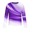 Mens Long Sleeve Shirts Casual Loose Fit Crewneck Sweatshirts Regular-Fit Beam Print Graphic Tee Shirts Gym Workout cotton t shirts for men 2024 Purple XL view 4