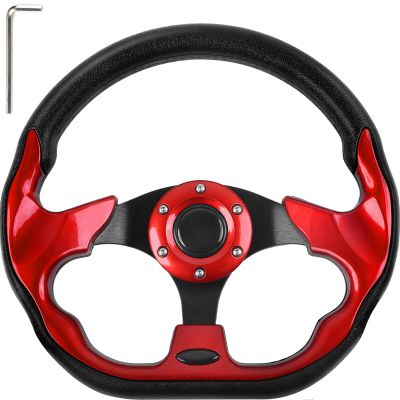 Golf Cart Steering Wheel, Fit EZGO TXT RXV, Club Car DS Precedent Tempo, Yamaha G2-G29 Most Golf Cart, Universal Golf Steering Wheel, Ergonomic Design, D Shape Design