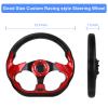 Golf Cart Steering Wheel, Fit EZGO TXT RXV, Club Car DS Precedent Tempo, Yamaha G2-G29 Most Golf Cart, Universal Golf Steering Wheel, Ergonomic Design, D Shape Design view 2