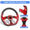 Golf Cart Steering Wheel, Fit EZGO TXT RXV, Club Car DS Precedent Tempo, Yamaha G2-G29 Most Golf Cart, Universal Golf Steering Wheel, Ergonomic Design, D Shape Design view 4