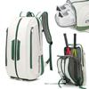 CCGTIOR Multi-Use Beach Tennis Bag For Sport Convertible Padel Backpack - Laptop Sleeve, Ball Sleeve, Fence Hook, Easy Access,Shoe Compartment (White)