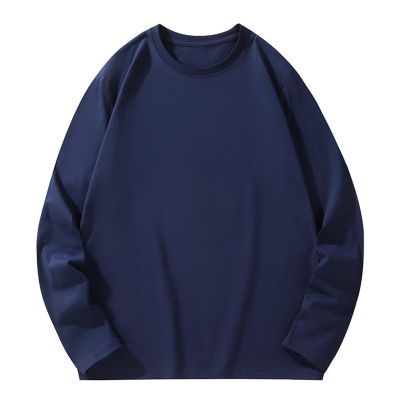 Crewneck Sweatshirts for Men Casual Stylish Long Sleeve Solid Athletic Shirts Gym Workout Tee Tops Loose Pullover tshirt for men 2024 Navy 4X