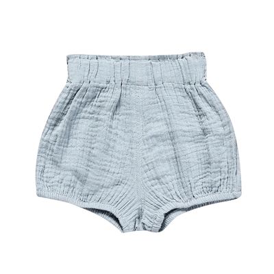 Newborn Toddler Baby Girls Boy Kids Cotton Linen Bloomer Basic Shorts Reusable iaper Cover Cute (Blue, 12-24 Months)