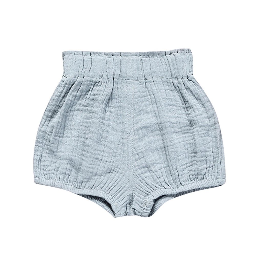Newborn Toddler Baby Girls Boy Kids Cotton Linen Bloomer Basic Shorts Reusable iaper Cover Cute (Blue, 12-24 Months)