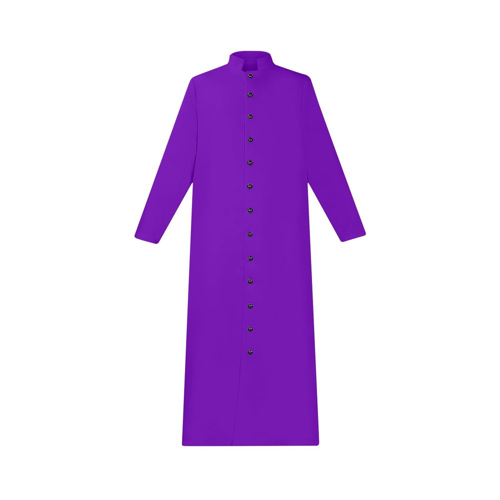 XUNRYAN Men Women Choir Roman Cassock Church Robe Clergy Pulpit Liturgical Vestment Robe Coat Pastor Robes Halloween Costume