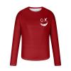 Mens Long Sleeve Tee Shirts Casual Stylish Crewneck T-Shirt Fashion Graphic Tee Shirts Outdoor Fashion Workout Tops men's t-shirts Red 3X view 3