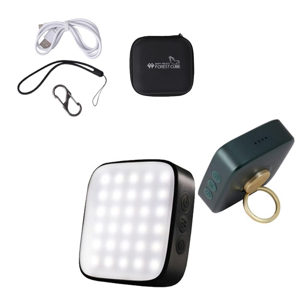 FORESTCUBE Sunrise Portable LED Mini Lantern - 27Yd Far Distance Beam, 500 Lumens, Magnetic Base, 180 Adjustable Holder, Waterproof, and Rechargeable (Dark Grey)