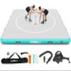 GYMMALL Wrestling Mat Inflatable 10'x10', Foldable 4" Thick for Home Outdoor Indoor, Waterproof PVC Mat for Jiu Jitsu, Gymnastics, Water Yoga, PE Training, BJJ, MMA, Martial Art, Grappling, Judo, Boxing view 1