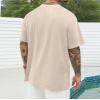 Mens 2024 Summer Tshirt Casual Letter Print Crewneck Short Sleeve Shirts Baggy Athletic Bodybuilding Workout Tee Tops view 2