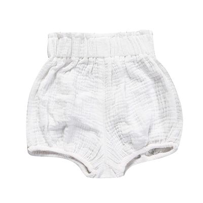 Newborn Toddler Baby Girls Boy Kids Cotton Linen Bloomer Basic Shorts Reusable iaper Cover Cute (WH1, 6-9 Months)
