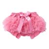 Baby Girls'Tutu Bloomers Newborn Toddler Cotton Tulle Ruffle iaper Covers with Bow (Watermelon Red, 0-3 Months) view 1