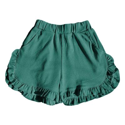 Toddler Girls Ruffles Shorts Pants Kids Baby Workout Fashion Skirt Shorts Beach Shorts Pull on (Green, 18-24 Months)