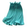 Girl's Flowy Wide Leg Pants Loose High Casual Solid Pants with Belt for Kid Toddler Elastic Waist (Green, 6-7 Years) view 1
