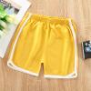 Toddler Kids Boys' Soccer Shorts Cotton Gym Athletic Shorts Boys Girls Pull on Basketball Running (Yellow, 12-18 Months) view 2