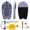 SAYOK Large Inflatable Rescue Sled Inflatable Bodyboard Water Floating Mat Inflatable Jet Ski Sled Rescue Board for Professional Emergency Rescue by Lifeguards, Fire & Rescue, Big Wave Surfing, Gray view 1