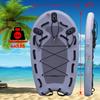 SAYOK Large Inflatable Rescue Sled Inflatable Bodyboard Water Floating Mat Inflatable Jet Ski Sled Rescue Board for Professional Emergency Rescue by Lifeguards, Fire & Rescue, Big Wave Surfing, Gray view 4