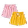 2 Pack Toddler Girls Soccer Basketball Shorts Little Kids Solid Color Athletic Volleyball Sports (G, 18-24 Months) view 1