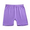 2 Pack Girls Solid Pull-On Bike Shorts Cartwheel Shorts for Toddler Biker Under Dress Dance Kids (Purple, 5-6 Years)