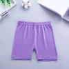 2 Pack Girls Solid Pull-On Bike Shorts Cartwheel Shorts for Toddler Biker Under Dress Dance Kids (Purple, 5-6 Years) view 2