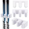 Yousoontic Hockey Stick Holder Wall Mount, 1-6 Stick Capacity, Ice and Field Hockey Organizer (Decor & Storage 2-in-1) for Home Garage Room Office Sports Decoration(3.8 Inch,White,2 Pcs) view 1