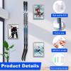 Yousoontic Hockey Stick Holder Wall Mount, 1-6 Stick Capacity, Ice and Field Hockey Organizer (Decor & Storage 2-in-1) for Home Garage Room Office Sports Decoration(3.8 Inch,White,2 Pcs) view 4