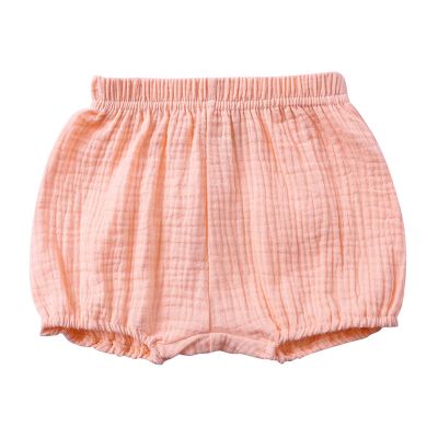 Newborn Baby Girls Boys Bloomers Shorts Cotton Linen Blend Cute Solid Triangle Shorts Unisex (Pink, 18-24 Months)