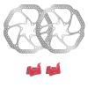 BUCKLOS 2 Pairs Multi Metallic Bike Disc Brake Pads - Bicycle Disk Brake Pads for Zoom/Shimano Deore XT XTR LX SLX Hone Alfine Saint and 160mm MTB Disc Brake Rotor with 6 Bolts view 1