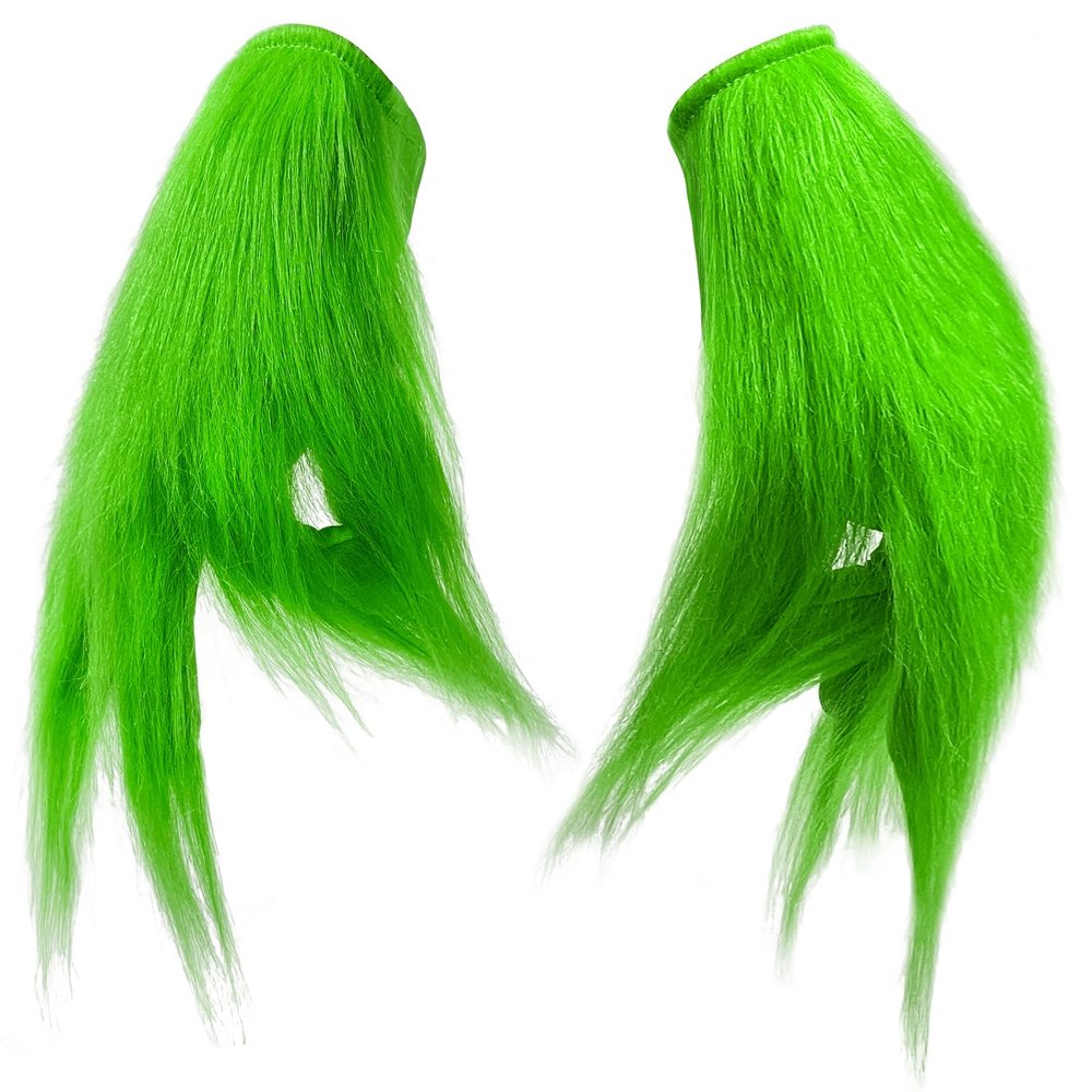 Bnikion Green Monster Gloves for Adults Teens Plush Furry Gloves Halloween Cosplay Party Santa Costume Accessories Christmas Tree Decoration Props