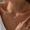 LEXODY Gold Initial Necklaces for Women, 14k Gold Plated Round Letter A-Z Pendant Necklace Trendy Capital Monogram Necklace Dainty Name Pendant Necklace for Women Jewelry Gifts view 4