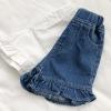 Toddler Baby Girls Denim Shorts Ruffles Jeans Shorts Hem Kids Baby Summer Fashion Workout Pull on (White, 4-5 Years) view 3