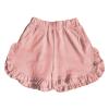 NineFit Basics Toddler Girls Ruffles Shorts Pants Kids Baby Workout Fashion Skirt Shorts Beach Shorts Pull on (Pink, 12-18 Months) view 1