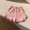 NineFit Basics Toddler Girls Ruffles Shorts Pants Kids Baby Workout Fashion Skirt Shorts Beach Shorts Pull on (Pink, 12-18 Months) view 2