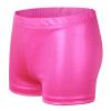 Girls Gymnastic Shorts Sequin Ballet Dance Shorts Metallic Gym Shorts for Toddler Biker Short (Hot Pink, 3-4 Years) view 2