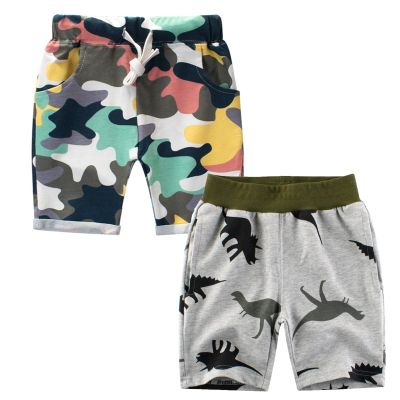 Toddler Baby Boys Soccer Shorts Cotton Casual Dinosaur Camouflage Short Boys Athletic Shorts (Camouflage, 1-2 Years)