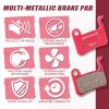 BUCKLOS 2 Pairs Multi Metallic Bike Disc Brake Pads - Bicycle Disk Brake Pads for Zoom/Shimano Deore XT XTR LX SLX Hone Alfine Saint and 160mm Floating Disc Brake Rotor with 6 Bolts view 3