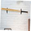 KICHOUSE 1pair Wooden Baseball Bat Display Holder Wall-mounted Storage Rack for Horizontal Bat Organization and for Home Garage Display view 2