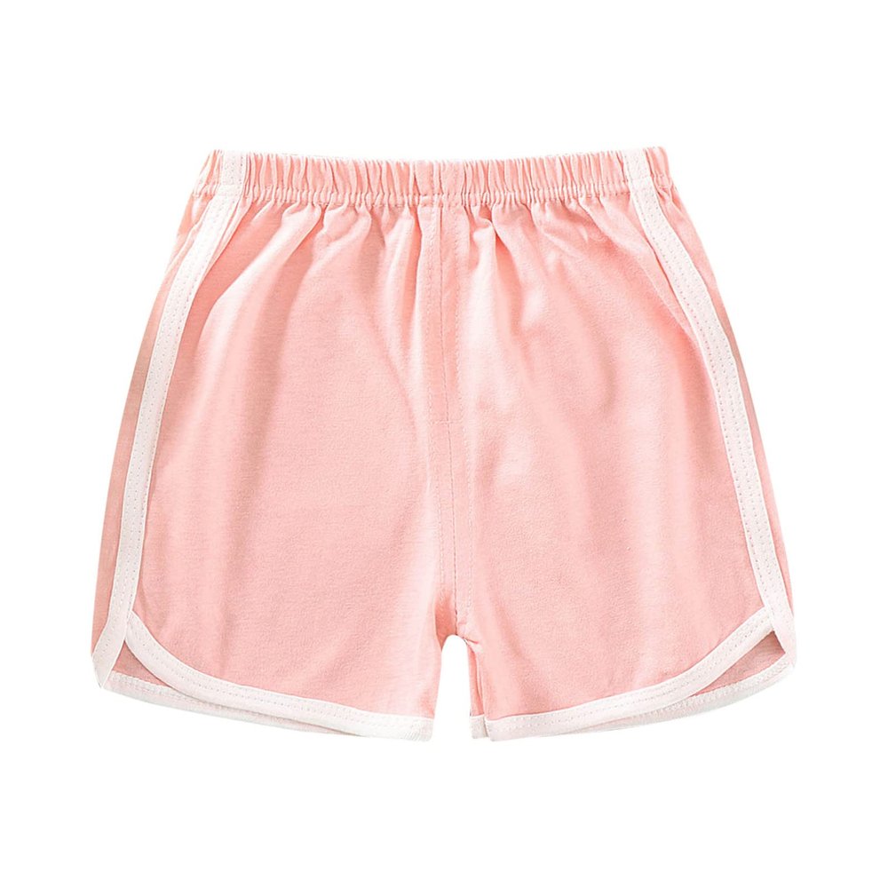 Toddler Kids Boys' Soccer Shorts Cotton Gym Athletic Shorts Boys Girls Pull on Basketball Running (Pink, 3-4 Years)
