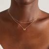 LEXODY Gold Initial Necklaces for Women, 14k Gold Plated Round Letter A-Z Pendant Necklace Trendy Capital Monogram Necklace Dainty Name Pendant Necklace for Women Jewelry Gifts view 2