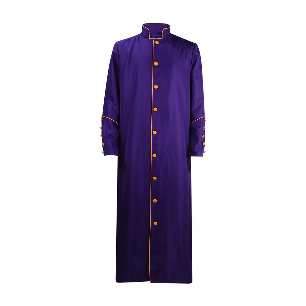 XUNRYAN Men Women Choir Roman Cassock Church Robe Clergy Pulpit Liturgical Vestment Robe Coat Pastor Robes Halloween Costume